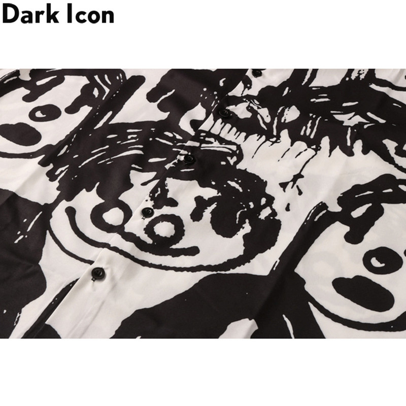 Dark Icon Funny printed Vintage Ανδρικό πουκάμισο 2021 New Arrival Καλοκαιρινό πουκάμισο για ανδρικό τοπ