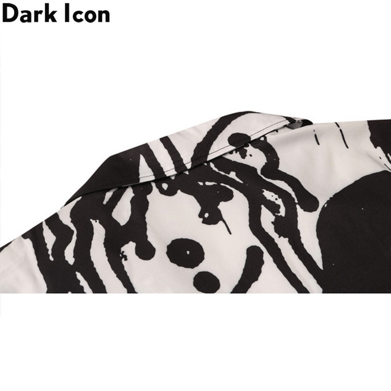 Dark Icon Funny printed Vintage Ανδρικό πουκάμισο 2021 New Arrival Καλοκαιρινό πουκάμισο για ανδρικό τοπ