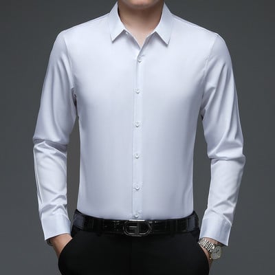 2022 cămăși solide pentru bărbați de designer de brand pentru îmbrăcăminte pentru bărbați cămașă cu mânecă lungă de modă coreeană rochie de lux haine casual jerseu 1091