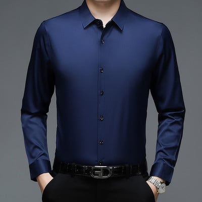 2022 cămăși solide pentru bărbați de designer de brand pentru îmbrăcăminte pentru bărbați cămașă cu mânecă lungă de modă coreeană rochie de lux haine casual jerseu 1091