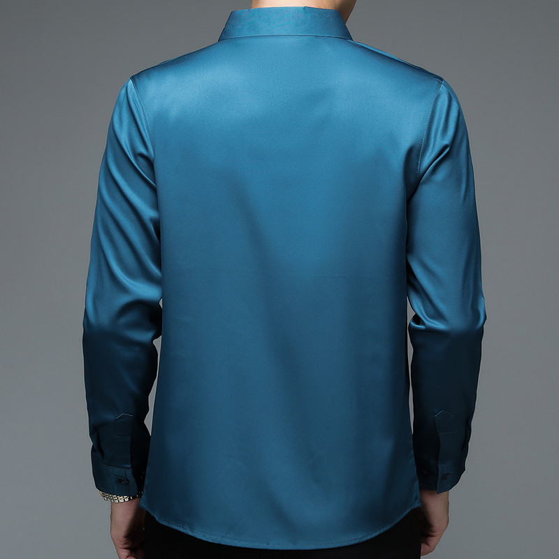 2022 cămăși solide pentru bărbați de designer de brand pentru îmbrăcăminte pentru bărbați cămașă cu mânecă lungă de modă coreeană rochie de lux haine casual jerseu 1091