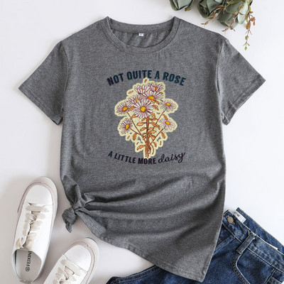 Tricou din bumbac pentru femei JFUCNY Tricou cu mânecă scurtă pentru femei Tricou grafic la modă Îmbrăcăminte de vară pentru femei 2022 Top lejer casual