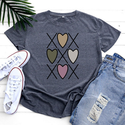 JFUNCY Îmbrăcăminte de vară pentru femei 2022 Tricou pentru femei Tricou pentru fete Tricouri supradimensionate cu mâneci scurte Tricou de bază Harajuku