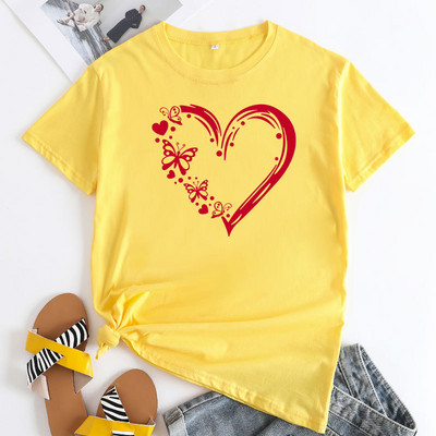 Γυναικείο μπλουζάκι JFUNCY Fashion 2022 Καλοκαιρινό βαμβακερό μπλουζάκι Γυναικείο, χαλαρό μπλουζάκι Γυναικείο κοντομάνικο μπλουζάκι με γραφικά μπλουζάκια