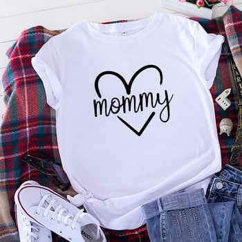 JFUNCY Γυναικεία μπλουζάκια μπλουζάκια Letter print Mommy T-shirt Γυναικείο φαρδύ μπλουζάκι 2023 Καλοκαιρινό βαμβακερό κοντομάνικο μπλουζάκι Γυναικεία ρούχα