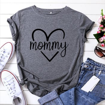 JFUNCY Γυναικεία μπλουζάκια μπλουζάκια Letter print Mommy T-shirt Γυναικείο φαρδύ μπλουζάκι 2023 Καλοκαιρινό βαμβακερό κοντομάνικο μπλουζάκι Γυναικεία ρούχα