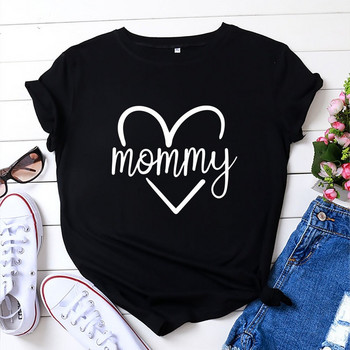 JFUNCY Γυναικεία μπλουζάκια μπλουζάκια Letter print Mommy T-shirt Γυναικείο φαρδύ μπλουζάκι 2023 Καλοκαιρινό βαμβακερό κοντομάνικο μπλουζάκι Γυναικεία ρούχα