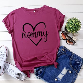 JFUNCY Γυναικεία μπλουζάκια μπλουζάκια Letter print Mommy T-shirt Γυναικείο φαρδύ μπλουζάκι 2023 Καλοκαιρινό βαμβακερό κοντομάνικο μπλουζάκι Γυναικεία ρούχα