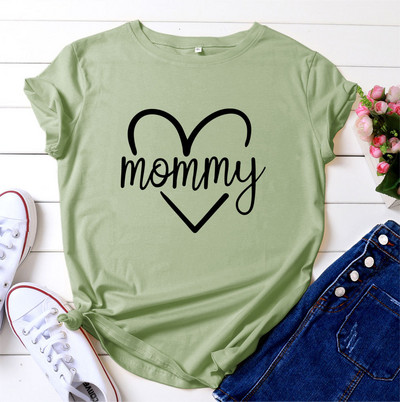 JFUNCY Naiste T-särk Topid Kirjatrükiga Mommy T-särk Naiste avar T-särk 2023 Suvine puuvillane lühikeste varrukatega T-särk Naiste riietus