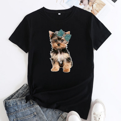 JFUNCY Lielizmēra T-krekls Sieviešu T-krekls ar īsām piedurknēm 2023. gada Sieviešu kokvilnas T-krekli Vasaras sieviešu T-krekli Apģērbi Sieviešu krekliņi