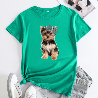 JFUNCY Lielizmēra T-krekls Sieviešu T-krekls ar īsām piedurknēm 2023. gada Sieviešu kokvilnas T-krekli Vasaras sieviešu T-krekli Apģērbi Sieviešu krekliņi