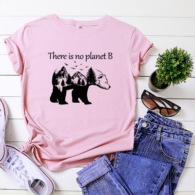 JFUNCY Sieviešu T-krekli 100% kokvilna ar īsām piedurknēm sieviešu vasaras topi Aizsargā vidi Ikdienas T krekls Sieviešu T-krekli