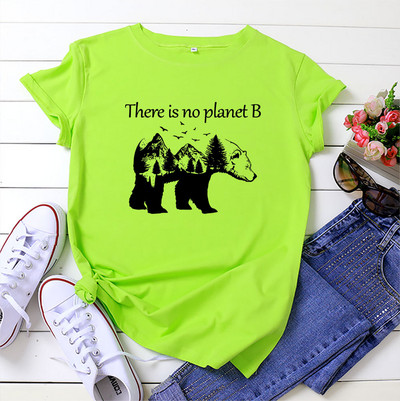 JFUNCY Sieviešu T-krekli 100% kokvilna ar īsām piedurknēm sieviešu vasaras topi Aizsargā vidi Ikdienas T krekls Sieviešu T-krekli