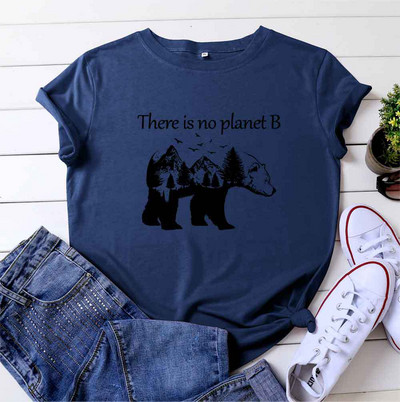 JFUNCY Sieviešu T-krekli 100% kokvilna ar īsām piedurknēm sieviešu vasaras topi Aizsargā vidi Ikdienas T krekls Sieviešu T-krekli