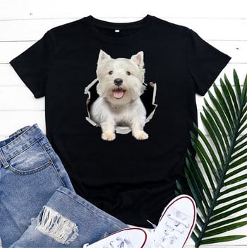 JFUNCY Γυναικείο μπλουζάκι Kawaii Dog Graphic Tee Γυναικεία κορυφαία καλοκαιρινά ρούχα Harajuku μόδα Γυναικεία μπλουζάκια Βασικά γυναικεία μπλουζάκια