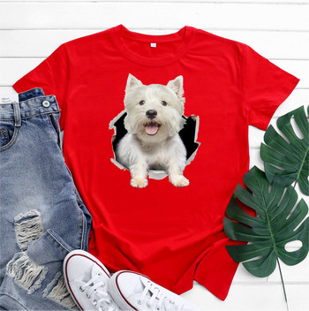 JFUNCY Γυναικείο μπλουζάκι Kawaii Dog Graphic Tee Γυναικεία κορυφαία καλοκαιρινά ρούχα Harajuku μόδα Γυναικεία μπλουζάκια Βασικά γυναικεία μπλουζάκια