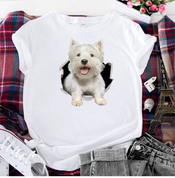 JFUNCY Γυναικείο μπλουζάκι Kawaii Dog Graphic Tee Γυναικεία κορυφαία καλοκαιρινά ρούχα Harajuku μόδα Γυναικεία μπλουζάκια Βασικά γυναικεία μπλουζάκια