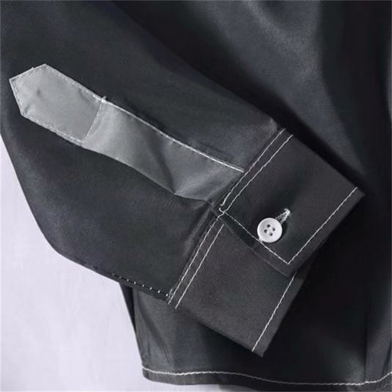 Cămăși cu mânecă lungă de vară în gradient japonez pentru băieți, fete, trenduri coreene, bluze casual pentru studenți, iubitori de bărbați, femei, cămăși unisex