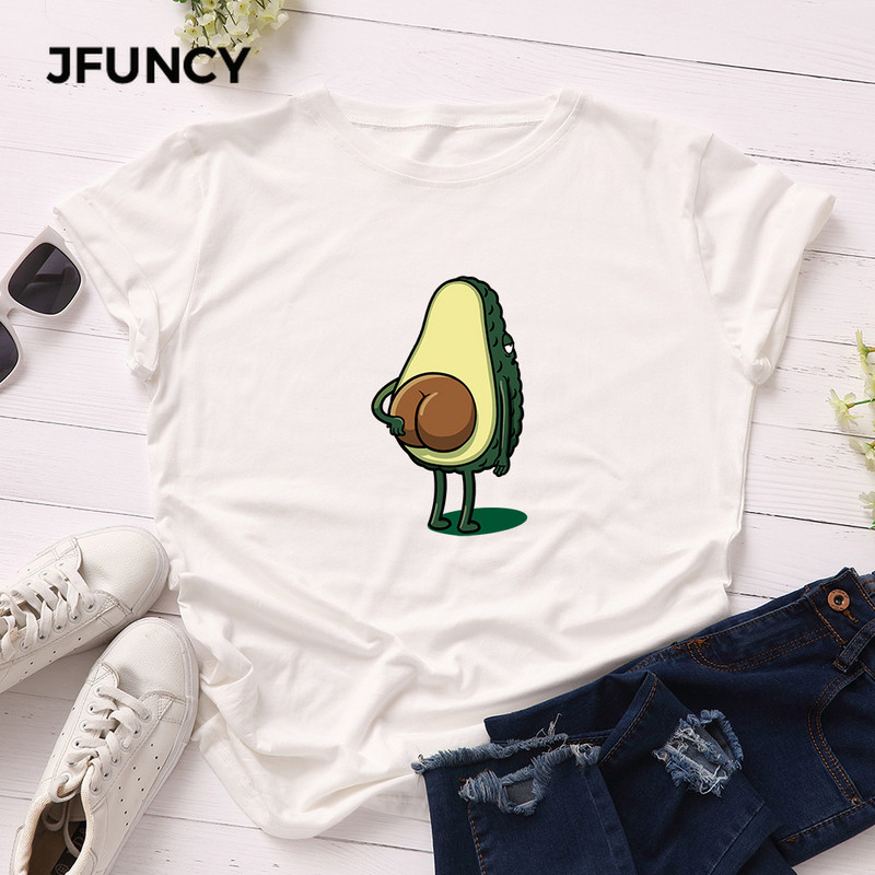 JFUNCY 100% kokvilna vasaras sieviešu T krekls ar O veida kakla izgriezumu ar īsām piedurknēm T-krekli S-5xl ikdienas sieviešu T-krekli