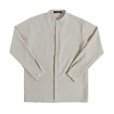 INCERUN 2023 Μόδα ανδρικό πουκάμισο casual Streetwear Μακρυμάνικο μπλούζα με γιακά με κουμπί Κορεατικά μονόχρωμα Ανδρικά πουκάμισα μάρκας 5XL