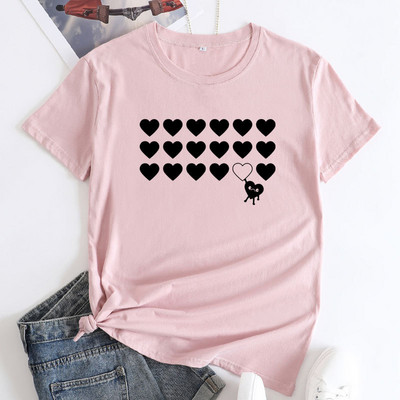 JFUNCY 2022 Summer Sieviešu T-krekls Modes apdrukas T-krekls ar īsām piedurknēm Sieviešu lielizmēra S-5XL Kokvilnas T-krekli Top sieviešu apģērbi