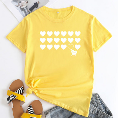 JFUNCY 2022 Summer Sieviešu T-krekls Modes apdrukas T-krekls ar īsām piedurknēm Sieviešu lielizmēra S-5XL Kokvilnas T-krekli Top sieviešu apģērbi