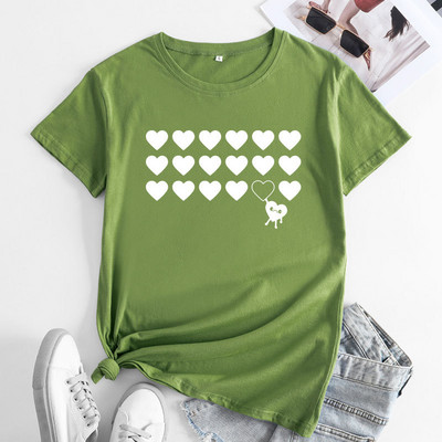 JFUNCY 2022 Summer Sieviešu T-krekls Modes apdrukas T-krekls ar īsām piedurknēm Sieviešu lielizmēra S-5XL Kokvilnas T-krekli Top sieviešu apģērbi