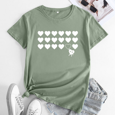 JFUNCY 2022 Summer Sieviešu T-krekls Modes apdrukas T-krekls ar īsām piedurknēm Sieviešu lielizmēra S-5XL Kokvilnas T-krekli Top sieviešu apģērbi