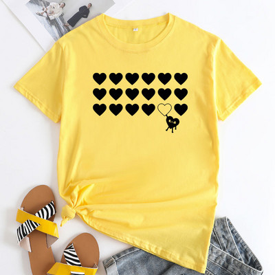 JFUNCY 2022 Summer Sieviešu T-krekls Modes apdrukas T-krekls ar īsām piedurknēm Sieviešu lielizmēra S-5XL Kokvilnas T-krekli Top sieviešu apģērbi