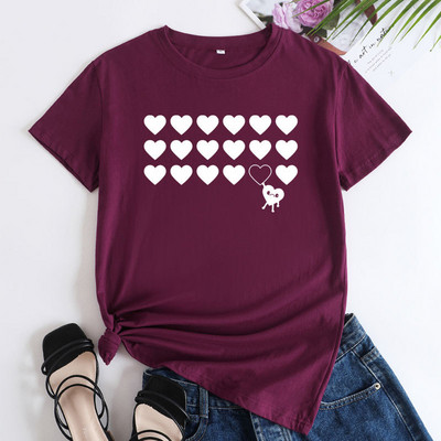 JFUNCY 2022 Summer Sieviešu T-krekls Modes apdrukas T-krekls ar īsām piedurknēm Sieviešu lielizmēra S-5XL Kokvilnas T-krekli Top sieviešu apģērbi