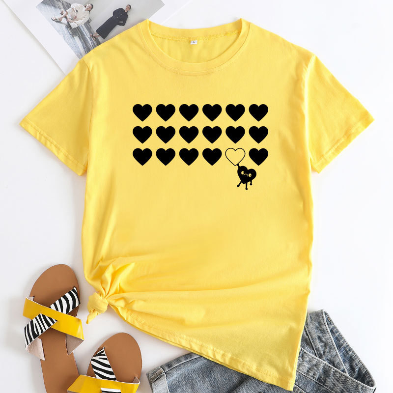 JFUNCY 2022 Summer Sieviešu T-krekls Modes apdrukas T-krekls ar īsām piedurknēm Sieviešu lielizmēra S-5XL Kokvilnas T-krekli Top sieviešu apģērbi