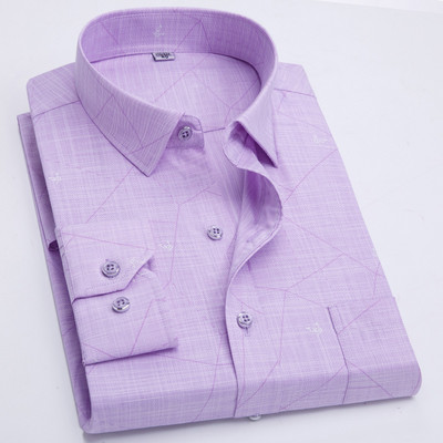 Muške košulje dugih rukava Ležerne košulje 100% pamuk muška na spuštenu kosu Nova dizajnerska udobna tkanina bez glačala