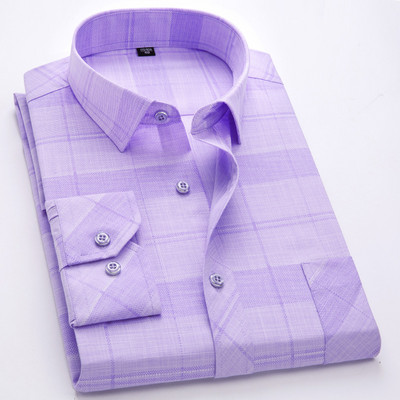 Muške košulje dugih rukava Ležerne košulje 100% pamuk muška na spuštenu kosu Nova dizajnerska udobna tkanina bez glačala