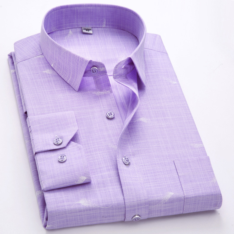 Muške košulje dugih rukava Ležerne košulje 100% pamuk muška na spuštenu kosu Nova dizajnerska udobna tkanina bez glačala