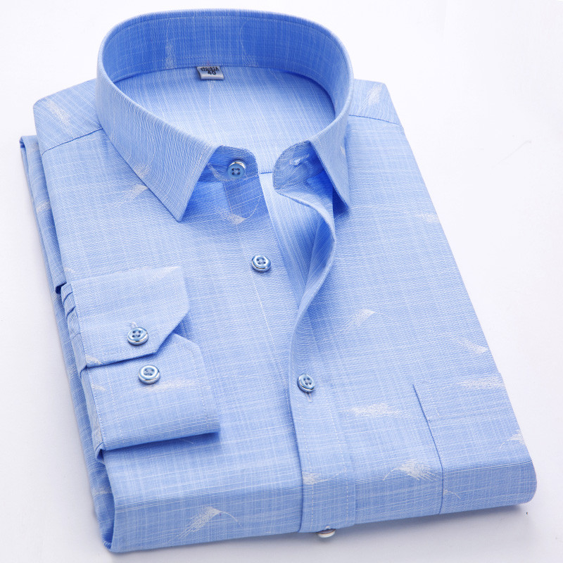 Muške košulje dugih rukava Ležerne košulje 100% pamuk muška na spuštenu kosu Nova dizajnerska udobna tkanina bez glačala