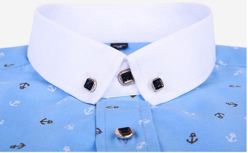 Klubska muška svečana košulja s cvjetnim motivima, novi dolazak, uske poslovne košulje s dugim rukavima i ovratnikom s kopčanjem, visokokvalitetni print