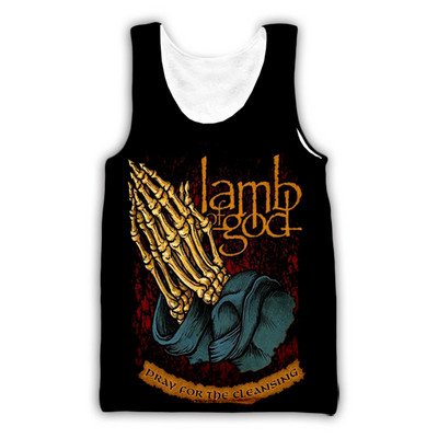 CAVVING 3D Prinditud Lamb Of God Tankitopid Harajuku Vest Suvine alussärk Särgid Tänavarõivad meestele/naistele