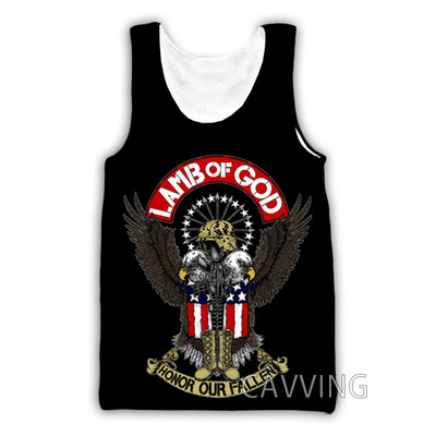 CAVVING 3D Prinditud Lamb Of God Tankitopid Harajuku Vest Suvine alussärk Särgid Tänavarõivad meestele/naistele