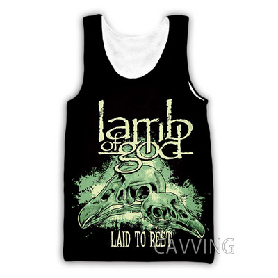 CAVVING 3D Prinditud Lamb Of God Tankitopid Harajuku Vest Suvine alussärk Särgid Tänavarõivad meestele/naistele