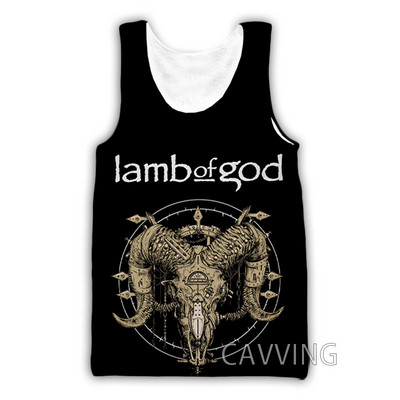 CAVVING 3D Prinditud Lamb Of God Tankitopid Harajuku Vest Suvine alussärk Särgid Tänavarõivad meestele/naistele
