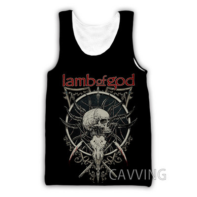 CAVVING 3D Prinditud Lamb Of God Tankitopid Harajuku Vest Suvine alussärk Särgid Tänavarõivad meestele/naistele