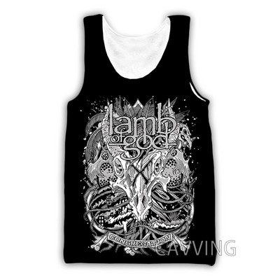 CAVVING 3D Prinditud Lamb Of God Tankitopid Harajuku Vest Suvine alussärk Särgid Tänavarõivad meestele/naistele