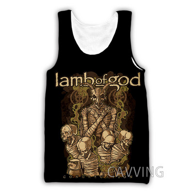 CAVVING 3D Prinditud Lamb Of God Tankitopid Harajuku Vest Suvine alussärk Särgid Tänavarõivad meestele/naistele