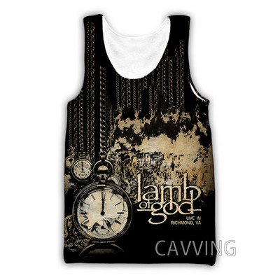 CAVVING 3D Prinditud Lamb Of God Tankitopid Harajuku Vest Suvine alussärk Särgid Tänavarõivad meestele/naistele