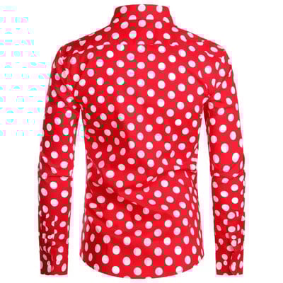 Tricou bărbați cu nasturi de sus cu revere cu buline Negru Alb Modă Rochie casual simplă Primăvară Vară Material de înaltă calitate Plus mărime