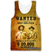 phechion Nova moda za muškarce/žene Bud Spencer Terence Hill 3D printan prsluk bez rukava Ulična odjeća za muškarce široke sportske majice bez rukava A73