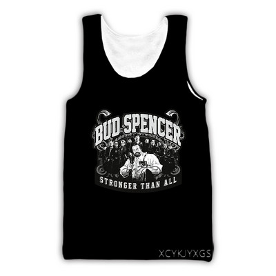 phechion Nova moda za muškarce/žene Bud Spencer Terence Hill 3D printan prsluk bez rukava Ulična odjeća za muškarce široke sportske majice bez rukava A73