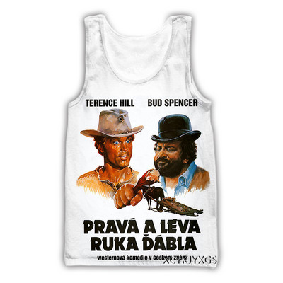 phechion Nova moda za muškarce/žene Bud Spencer Terence Hill 3D printan prsluk bez rukava Ulična odjeća za muškarce široke sportske majice bez rukava A73