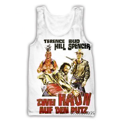 phechion Nova moda za muškarce/žene Bud Spencer Terence Hill 3D printan prsluk bez rukava Ulična odjeća za muškarce široke sportske majice bez rukava A73