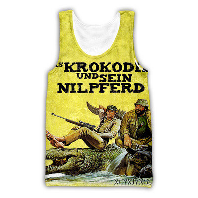 phechion Nova moda za muškarce/žene Bud Spencer Terence Hill 3D printan prsluk bez rukava Ulična odjeća za muškarce široke sportske majice bez rukava A73